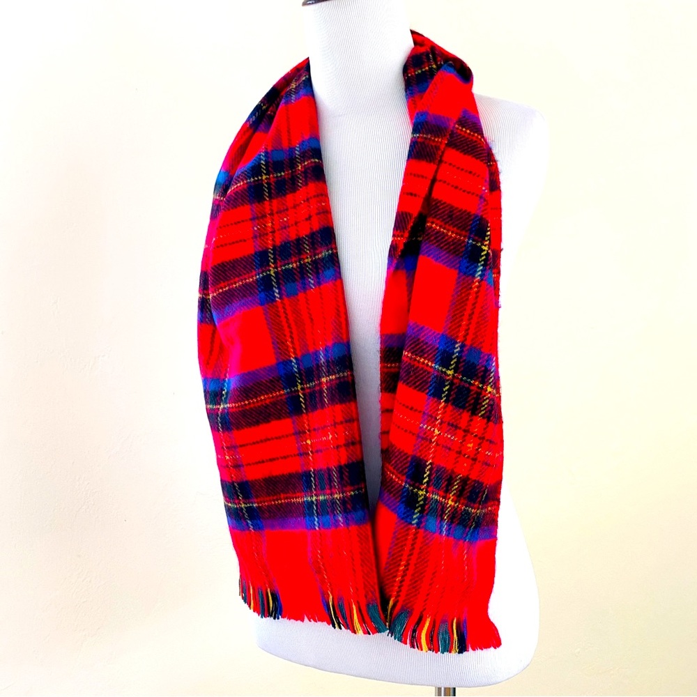RED PLAID SCARF WRAP WINTER